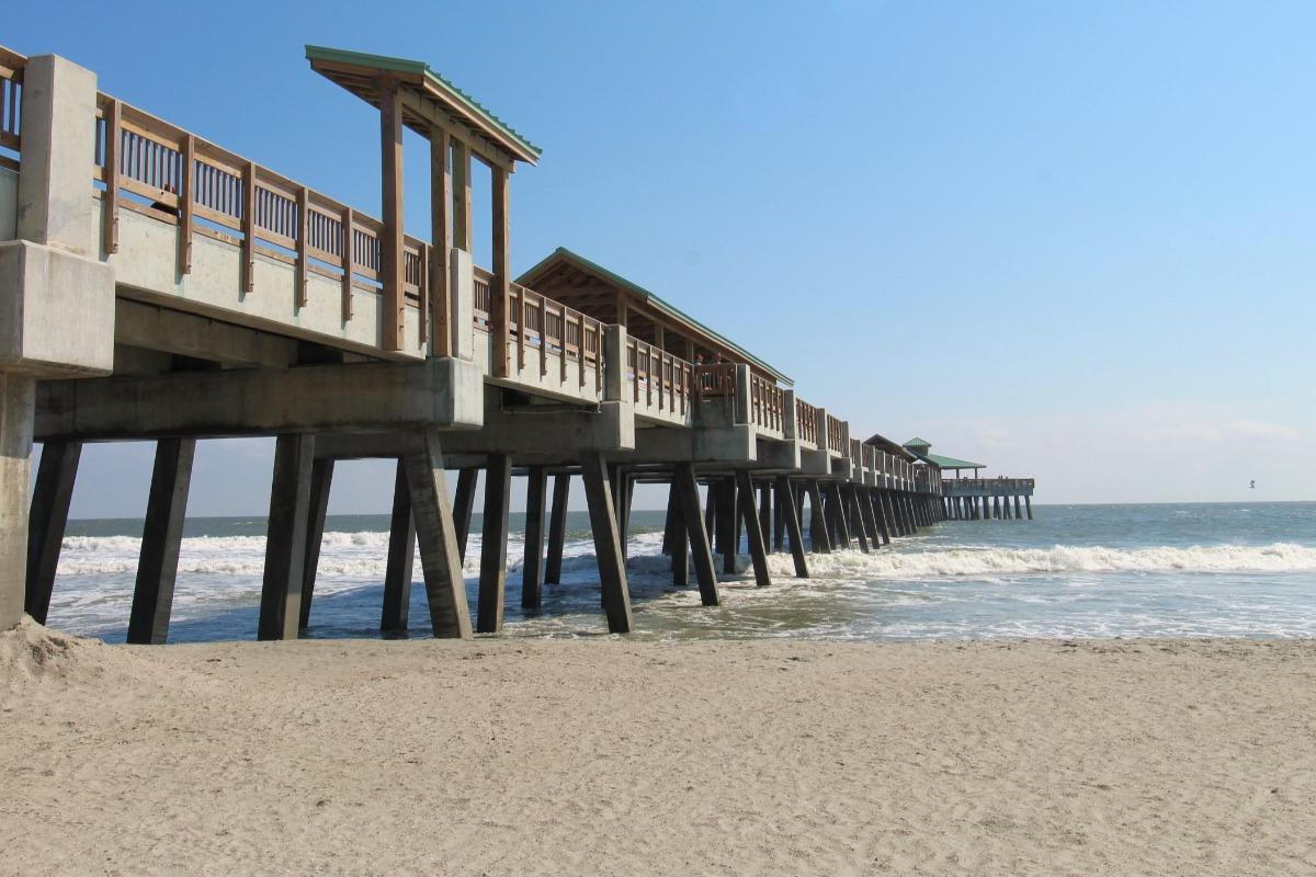 Folly Beach pier and ocean
